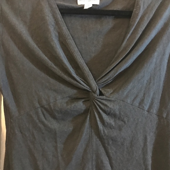 Brooklyn Industries Pima Cotton Slate Grey LS Twist Top Size M - Picture 3 of 5